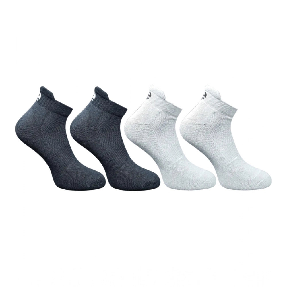 Generic 4_Pair Set Unisex Casual Bamboo Cotton Printed Ankle Length Socks (Multicolor)