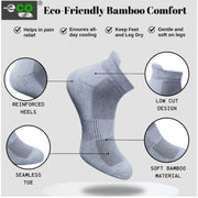 Generic 4_Pair Set Unisex Casual Bamboo Cotton Printed Ankle Length Socks (Multicolor)