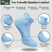 Generic 4_Pair Set Unisex Casual Bamboo Cotton Printed Ankle Length Socks (Multicolor)