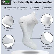 Generic 4_Pair Set Unisex Casual Bamboo Cotton Printed Ankle Length Socks (Multicolor)