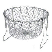 Generic Foldable Chef Basket – Multi-Function Strainer And Steamer (Color: Assorted )