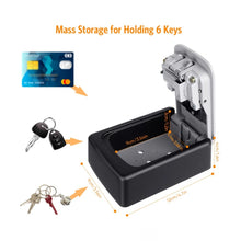 Generic Wall-Mounted ABS Plastic Key Lock Box (Grey-Black )