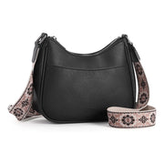 Generic Women's PU Leather Zipper Sling Bag (Black)