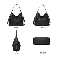 Generic Women's PU Leather Zipper Handbag (Black)
