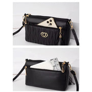 Generic Women's PU Leather Zipper Sling Bag (Black)