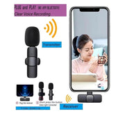 Generic Plastic K9 Microphone, Digital Mini Portable Recording Clip Mic with Receiver (Single Piece)