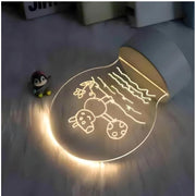 Generic Glass 3D Illusion LED Creative Visualization Lamp