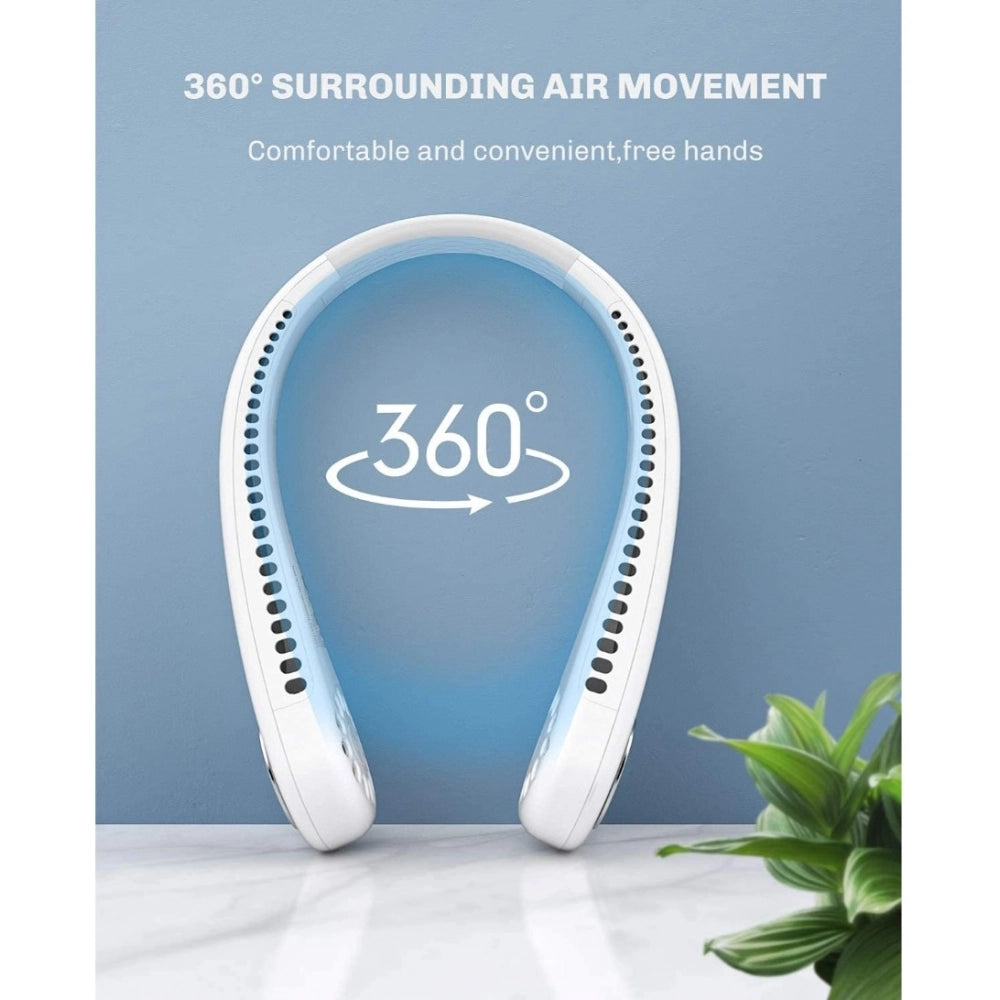 Generic Plastic USB Rechargeable Wearable Neck Fan (Single Piece)