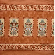 Generic Fleece Floral Printed Double Polar Warm Bedsheet with 2 Pillow Cover (Orange)