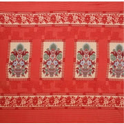 Generic Fleece Floral Printed Double Polar Warm Bedsheet with 2 Pillow Cover (Red)