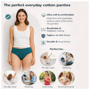 Generic Pack of_6 Women's Cotton Solid Hipster Panty (Multicolor)