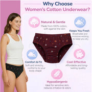 Generic Pack of_3 Women's Cotton Printed Hipster Panty (Multicolor)