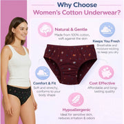 Generic Pack of_6 Women's Cotton Printed Hipster Panty (Multicolor)