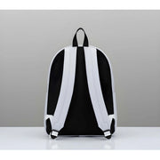 Generic Unisex PU Leather Solid Medium Zipper Backpack (Grey)