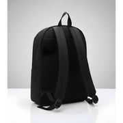 Generic Unisex PU Leather Solid Medium Zipper Backpack (Black)