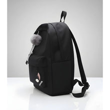 Generic Unisex PU Leather Solid Medium Zipper Backpack (Black)