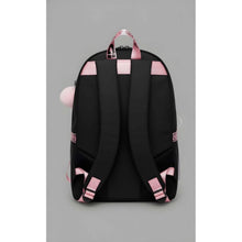Generic Unisex PU Leather Solid Medium Zipper Backpack (Black)