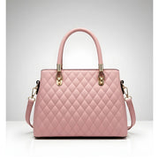 Generic Women's PU Leather Solid Shoulder Zipper Handbag (Pink)
