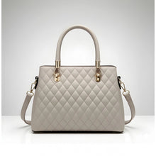 Generic Women's PU Leather Solid Shoulder Zipper Handbag (Grey)