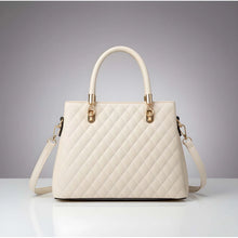 Generic Women's PU Leather Solid Shoulder Zipper Handbag (Cream)