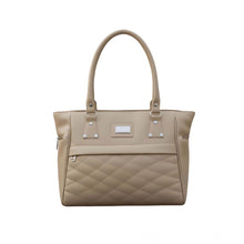 Generic Women's PU Leather Solid Shoulder Zipper Handbag (Beige)