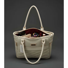 Generic Women's PU Leather Solid Shoulder Zipper Handbag (Cream)