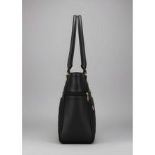 Generic Women's PU Leather Solid Shoulder Zipper Handbag (Black)