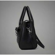 Generic Women's PU Leather Solid Shoulder Zipper Handbag (Black)