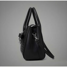 Generic Women's PU Leather Solid Shoulder Zipper Handbag (Black)