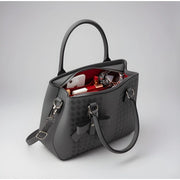 Generic Women's PU Leather Solid Shoulder Zipper Handbag (Grey)