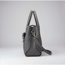Generic Women's PU Leather Solid Shoulder Zipper Handbag (Grey)
