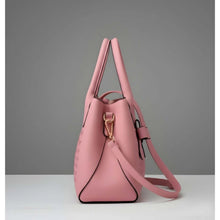 Generic Women's PU Leather Solid Shoulder Zipper Handbag (Pink)