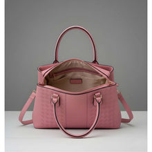 Generic Women's PU Leather Solid Shoulder Zipper Handbag (Pink)
