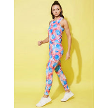 Generic Women's Polyester Lycra Printed Sleeveless Active Wear (Multicolor)