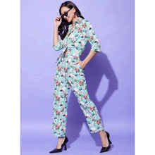 Generic Women's Polyester Floral 3-4th Sleeve Co-Ord Set (Multicolor)