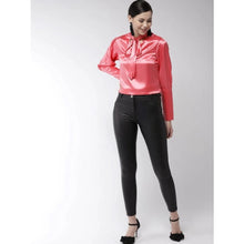 Generic Women's Polyester Solid Long Sleeves Top (Coral)