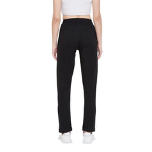 Generic Women's Cotton Solid Elasticated Track Pants (Black)