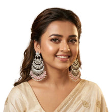 Generic Women's Zinc Alloy Gold Plated Chandbali Earrings (Multicolor)