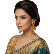 Generic Women's Zinc Alloy Gold Plated Chandelier Earrings (Multicolor)