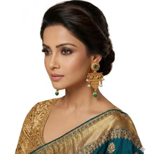 Generic Women's Zinc Alloy Gold Plated Chandelier Earrings (Multicolor)