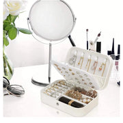 Generic PU Leather Solid Jewelry Storage Box (White-Cream)