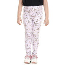 Generic Girl's Cotton Lycra Floral Elasticated Jeggings (Multicolor)
