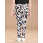 Generic Girl's Cotton Lycra Floral Elasticated Jeggings (Multicolor)
