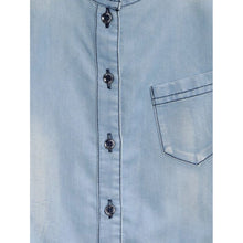 Generic Girl's Denim Embellished Sleeveless Jumpsuit (Blue)