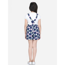 Generic Girl's Rayon Polka Sleeveless Jumpsuit (Blue-Pink)