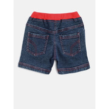 Generic Girl's Denim Lace Inserts Sleeveless Shorts (Blue-Red)