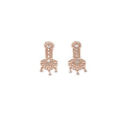 Generic Women's Brass Silver Plated Drop Earrings (White)