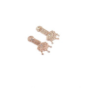 Generic Women's Brass Silver Plated Drop Earrings (White)