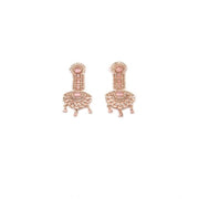 Generic Women's Brass Silver Plated Drop Earrings (Pink)
