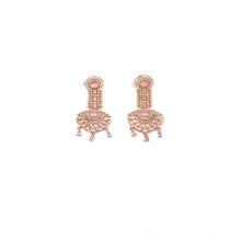 Generic Women's Brass Silver Plated Drop Earrings (Pink)
